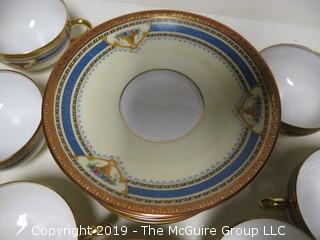 (23) pieces of B&G Limoges China sold by L. Bernardaud & Co; 11 cups and 12 saucers  