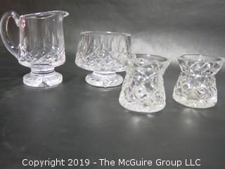 Collection of Waterford Clear Cut Crystal including Pitcher 