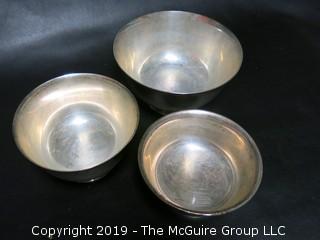 Collection of Sterling Bowls; 640 grams 