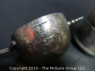 (2) Victorian Barware measuring tools; both marked "Napier" (Description Altered March 25, 2019 At 8:09pm ET)