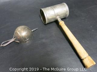 (2) Victorian Barware measuring tools; both marked "Napier" (Description Altered March 25, 2019 At 8:09pm ET)