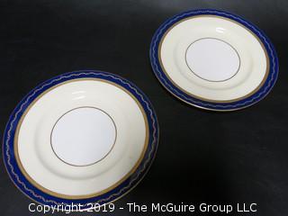 (2) Tiffany Plates; marked Mintons