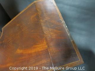 Pair of 18th C. American Inlaid Mahogany Knife Boxes w/ Inserts (Note: Age split on side of one) 