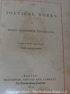 Book Title: "Poetical Works; Illustrated - Longfellow; Complete Edition"  