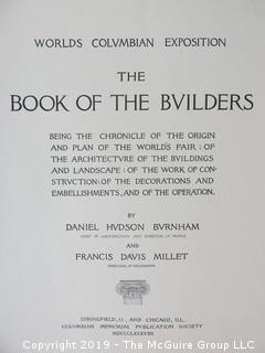 Book Title: "The Book of The Builders"; 1893 Columbian Exposition; Chicago 