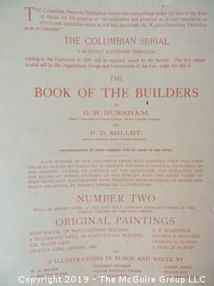 Book Title: "The Book of The Builders"; 1893 Columbian Exposition; Chicago 