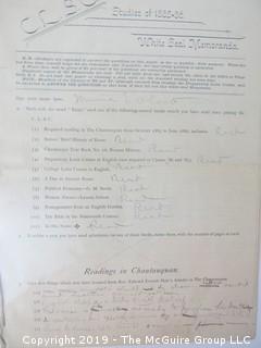 Old Paper: 1880's Chatauqua: Coursework Materials for Correspondence Courses.  See the many photos.  