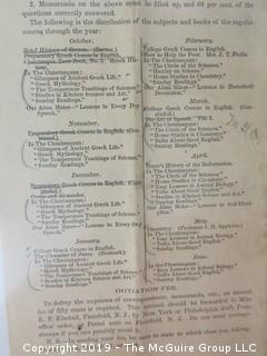 Old Paper: 1880's Chatauqua: Coursework Materials for Correspondence Courses.  See the many photos.  