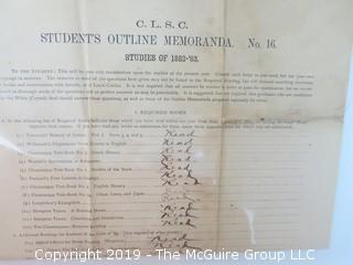 Old Paper: 1880's Chatauqua: Coursework Materials for Correspondence Courses.  See the many photos.  