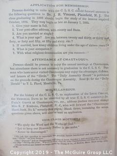 Old Paper: 1880's Chatauqua: Coursework Materials for Correspondence Courses.  See the many photos.  