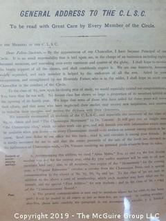 Old Paper: 1880's Chatauqua: Coursework Materials for Correspondence Courses.  See the many photos.  