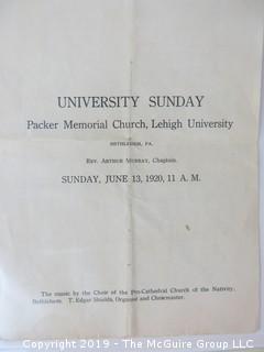 Old Paper: Lehigh University -1920's