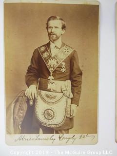 Photos of photos of 32 degree Free Mason's from 1872 collection of Mr. Hedrick (Description altered March 26 at 12:35pm ET)