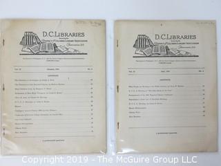 2 volumes of "DC Library Association"; 1941; and Miss Ellen Hedricks librarian certificate