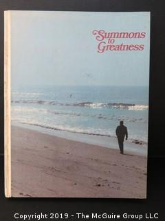 Book Title: "Summons to Greatness", published by friends of President Nixon; 1972