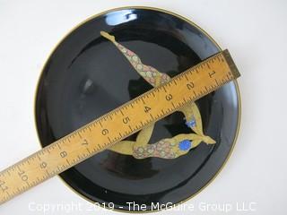 Japanese Fine Bone China; Hand Painted; by Erte; 8 3/4" diameter 