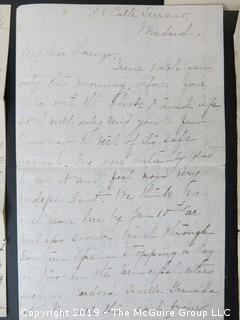 Collection of hand written family letters, including 1867 