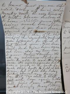 Collection of hand written family letters, including 1867 