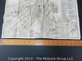 Old Paper: "New Maps of Boston; 1883 by Tilly Haynes; produced for The United States Hotel Co. ; 17 x 19" 