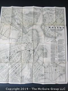 Old Paper: "New Maps of Boston; 1883 by Tilly Haynes; produced for The United States Hotel Co. ; 17 x 19" 