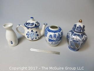 Collection of ceramic vases and pitcher