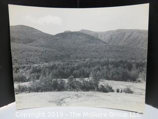 7 1/2" x 9 1/2" professional B&W photo, circa 1940, Appalachian Mountain Trail, labeled "Starting Up Madison", signed lower right   