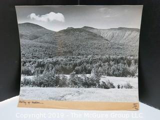 7 1/2" x 9 1/2" professional B&W photo, circa 1940, Appalachian Mountain Trail, signed Sheila S. Irwin   