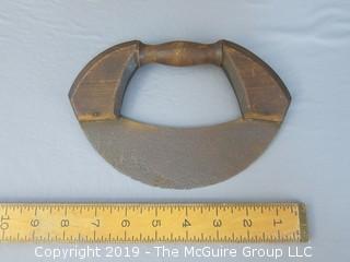 Wood handled single blade food chopper 