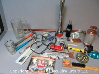 Collection including tools, thermometer, cake decorating set and flashlights 