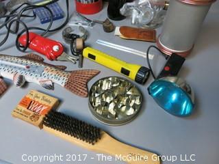 Collection including tools, thermometer, cake decorating set and flashlights 