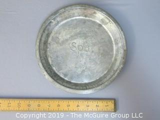 Pie Tin; marked "Spa"