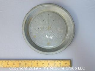 Pie Tin; marked Crusty Pie