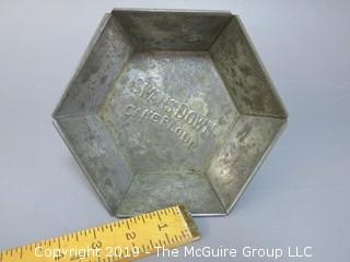 Hexagonal Baking Tin; marked Swan's Down Cake Flour