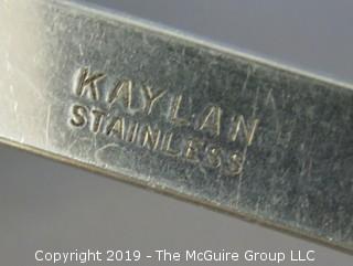 Slotted Spatula with plastic handle; marked Kaylan