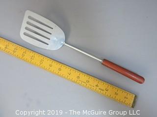 A&J Slotted Spatula with wood handle