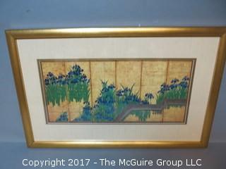 (5) framed art photos, matted under glass  