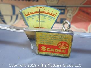 "Scadle"; "The Economical Ladle with the Built In Scale"; in original box