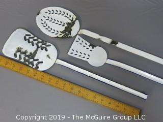 Collection of Enamel Slotted Spatulas