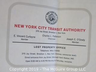 Collection of NY Ephemera including 1966 NYC Subway map