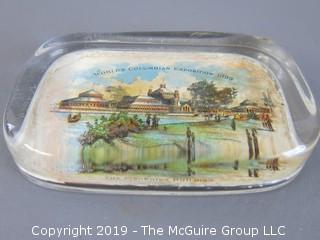 1893 Columbian Exposition glass paperweight