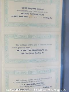 Wedding Book; circa 1920's