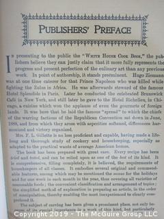 1904  White House Cookbook  - WILL SHIP ALL ITEMS

