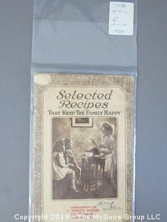 1920's Collection of Food Pamphlets and Recipe Books