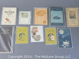 1920's Collection of Food Pamphlets and Recipe Books