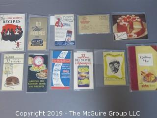 1930's Collection of Food Pamphlets and Recipe Books