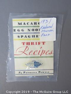 1930's Collection of Food Pamphlets and Recipe Books