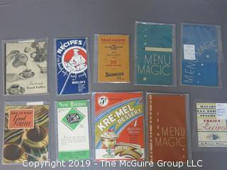 1930's Collection of Food Pamphlets and Recipe Books