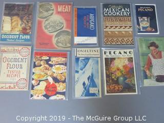 1930's Collection of Food Pamphlets and Recipe Books