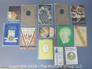 1930's Collection of Food Pamphlets and Recipe Books