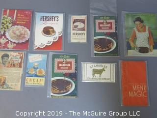 1930's and 40's Collection of Food Pamphlets and Recipe Books